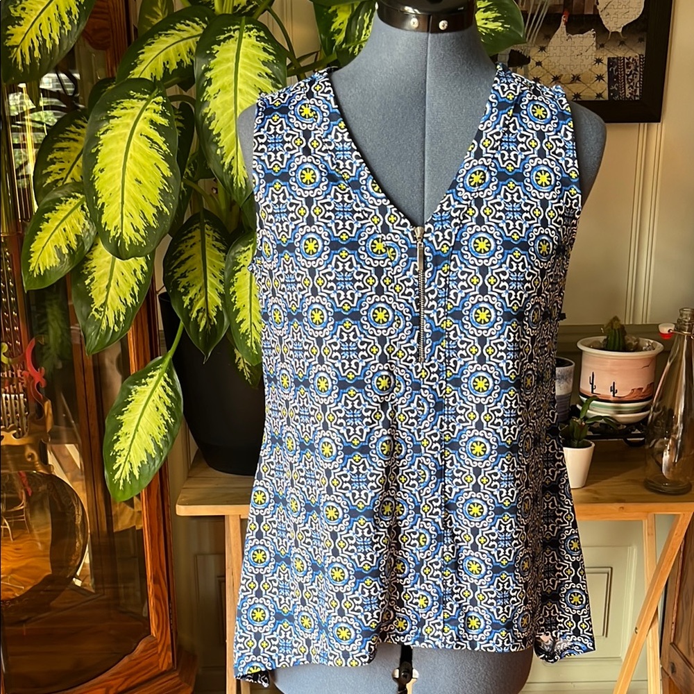 Kim Rogers Sleeveless Top with Zipper